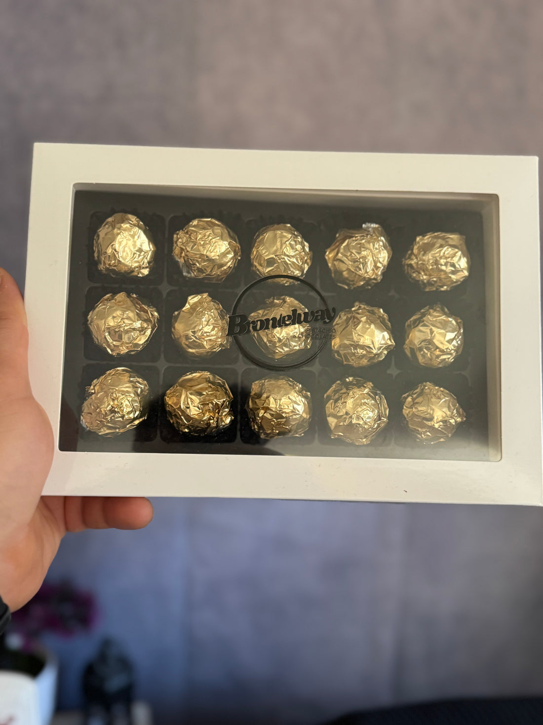 Salty Pistachio Caramel Truffles - Box of 15