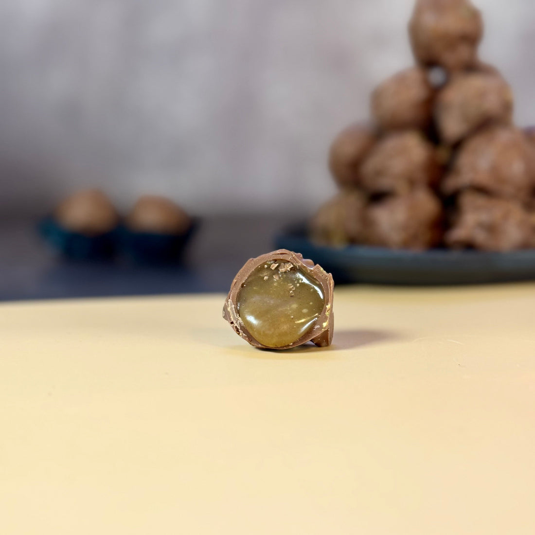 Salty Pistachio Caramel Truffles